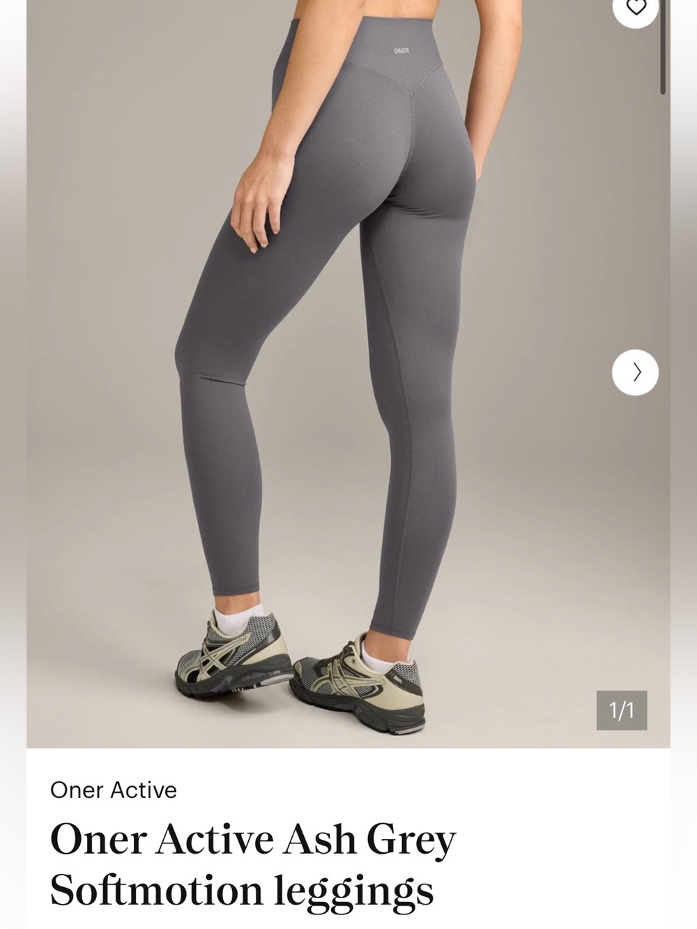 Oner Active Light Gray Sports Bra and Soft Motion Leggings - Picture 2 of 2